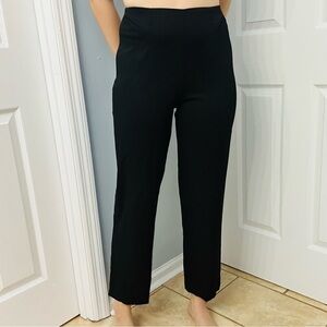 Escada Pants Black Trousers Work Minimalist Straight Leg Academia Extra Small
